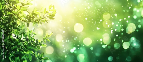 Bokeh effect on a green abs...