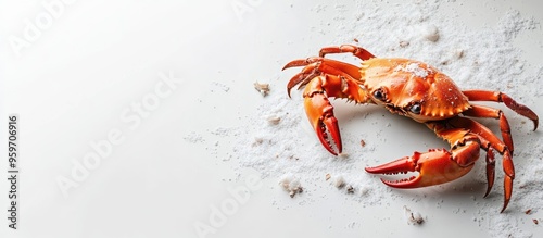 Salted crab set against a w...