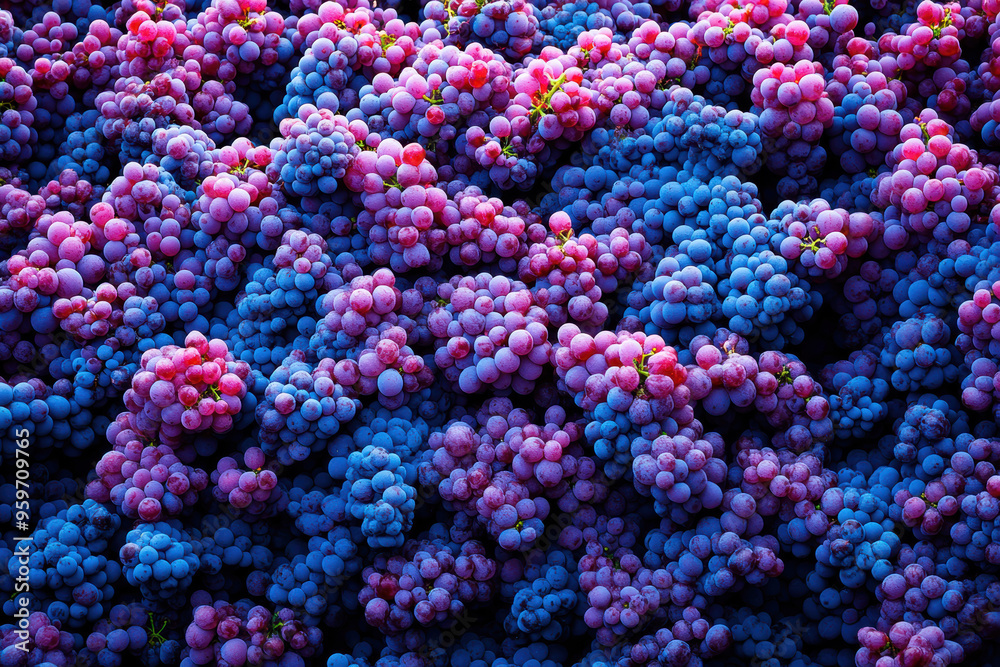 Fototapeta premium Red Wine Grape Pulp Scene