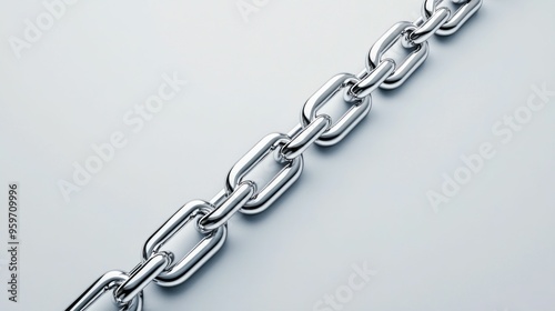 Close-up of a Shiny Metal Chain