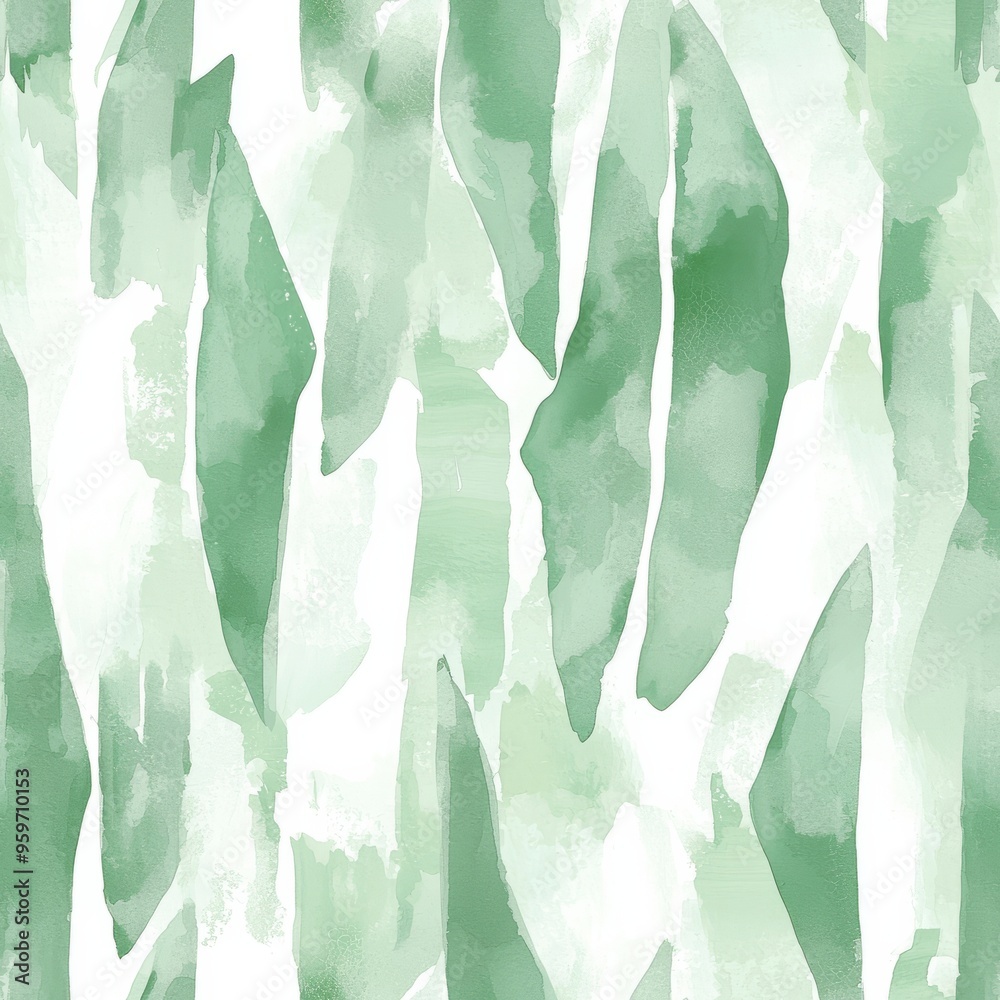 seamless pattern of gentle green watercolor brush strokes with light textures seamless pattern of gentle green watercolor brush strokes with light textures