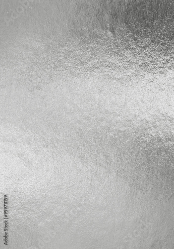 Silver metallic foil design paper, Silver foil texture background stock photo