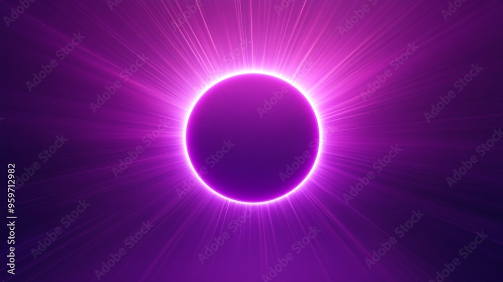 Obraz premium Neon Glowing Oval Abstract Background