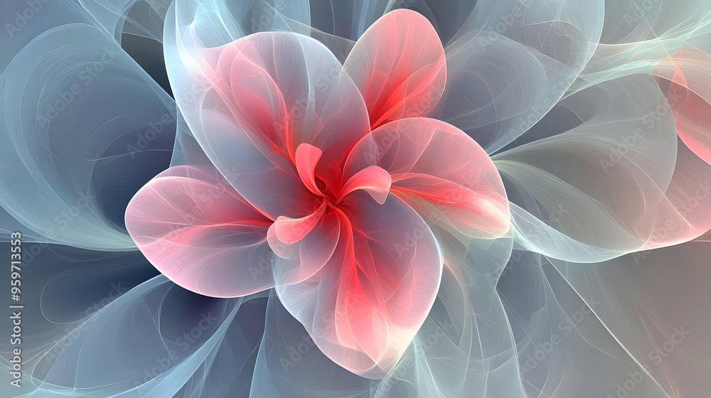 Abstract Flower Design in Pastel Colors Abstract Flower Design in Pastel Colors