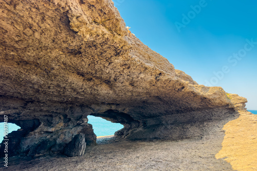 La Ojerada is a Natural arch in Cantabrian coastline, Spain. High quality photography photo