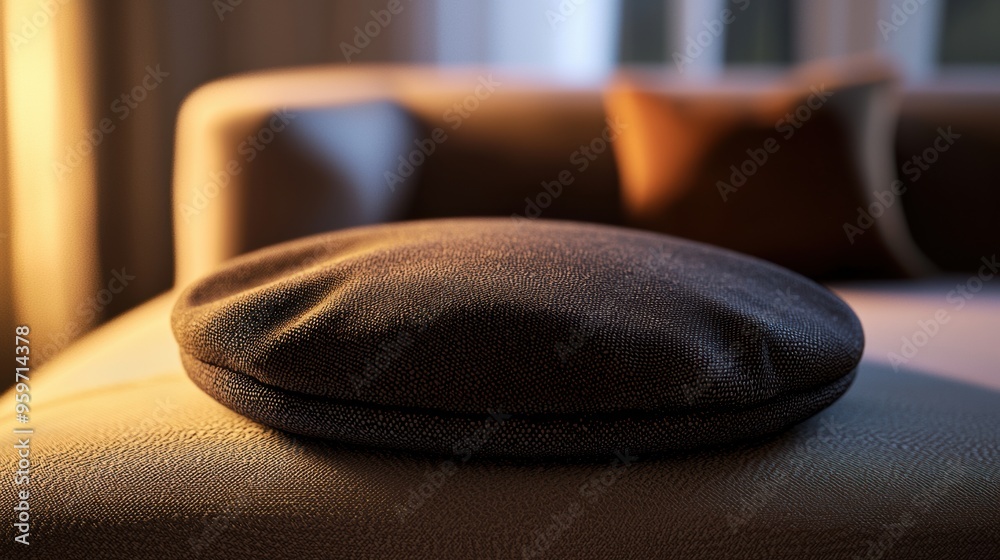 Cozy Pillow on Comfortable Sofa in Minimalist Living Room Cozy Pillow on Comfortable Sofa in Minimalist Living Room