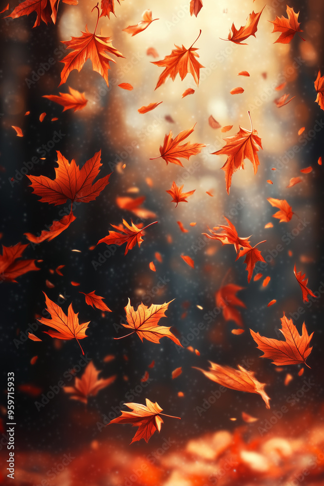 alling autumn leaves, warm colors, seasonal autumn background alling autumn leaves, warm colors, seasonal autumn background