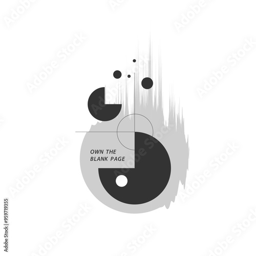 Vector round abstract modern design. Geometric circle elements Illustration Background