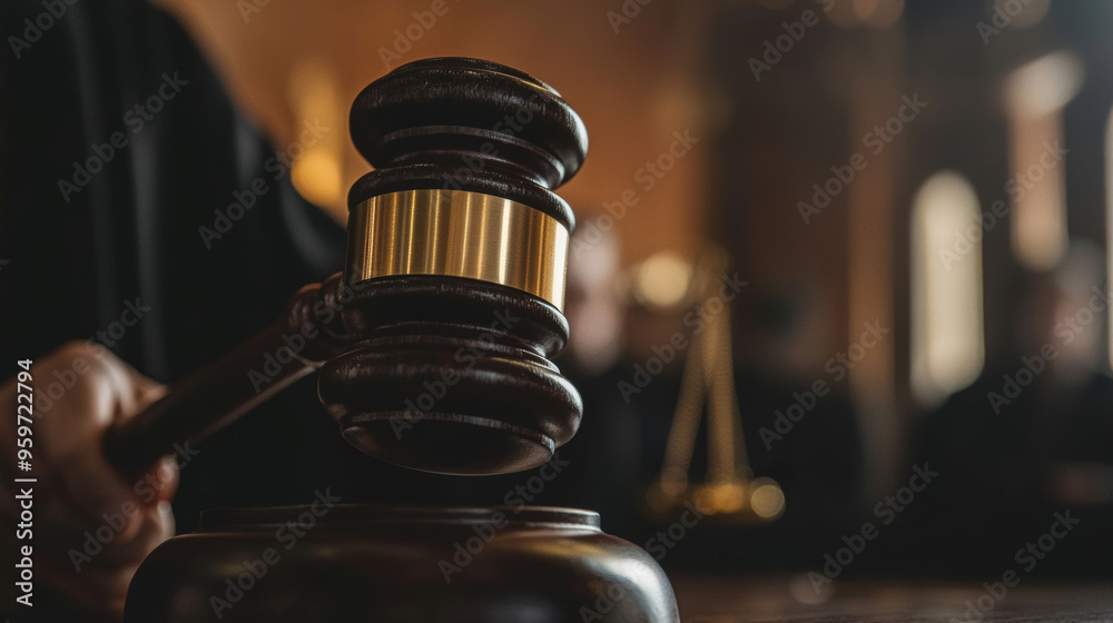 Judges use a gavel to keep order in court. Lawyers present evidence and argue cases about businesses and laws.