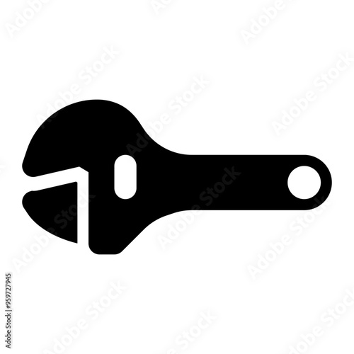 adjustable wrench, wrench, spanner, tools, carpentry solid or glyph icon