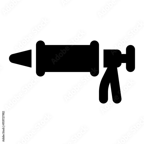 caulking gun, silicone, caulk, tools, carpentry solid or glyph icon