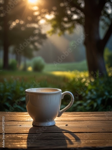 Morning Coffee with a Mountain View