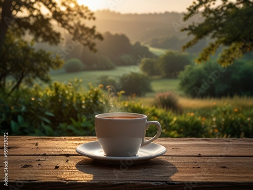 Morning Coffee with a Mountain View