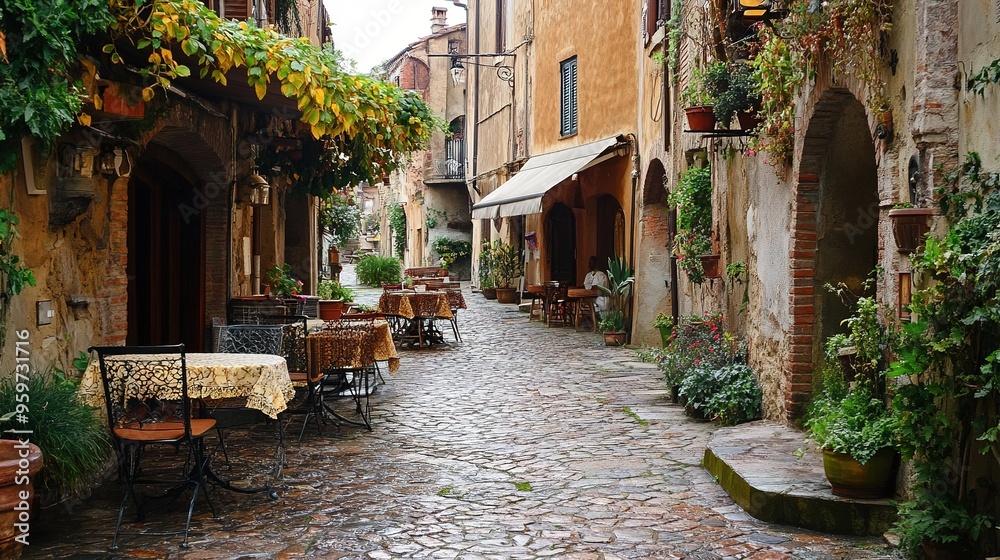 Obraz premium Traditional Italy mountain village