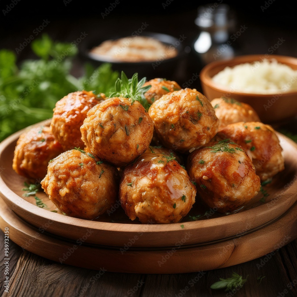 chicken meatballs in bowl chicken meatballs in bowl