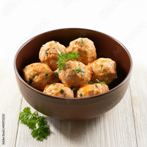 chicken meatballs in bowl