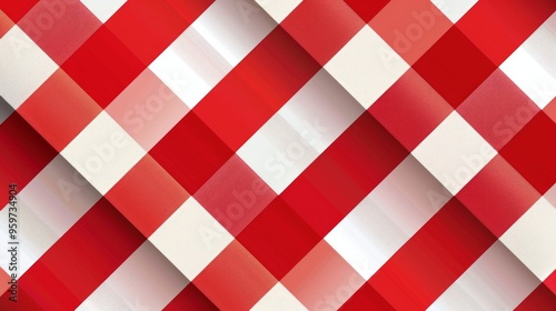 A vibrant and dynamic pattern featuring alternating red and white stripes. The design has a modern aesthetic that adds a bold touch to any project or decoration. Ideal for backgrounds. AI photo