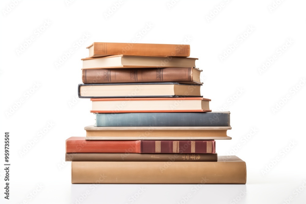 stack of books isolated on white background stack of books isolated on white background