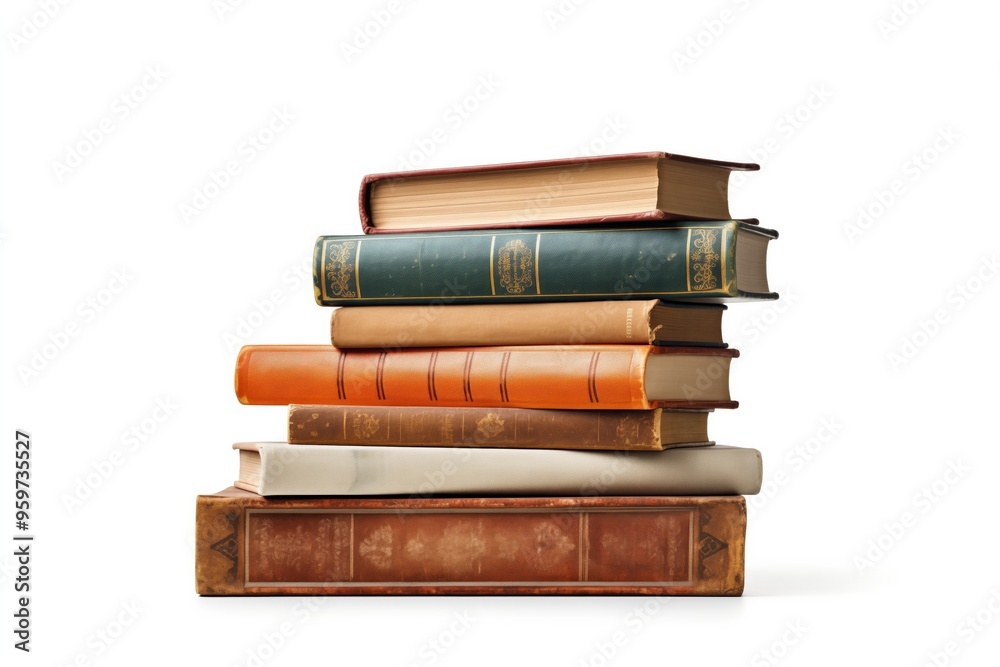 stack of books isolated on white background stack of books isolated on white background