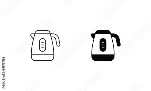 Kettle icons set vector stock illustration