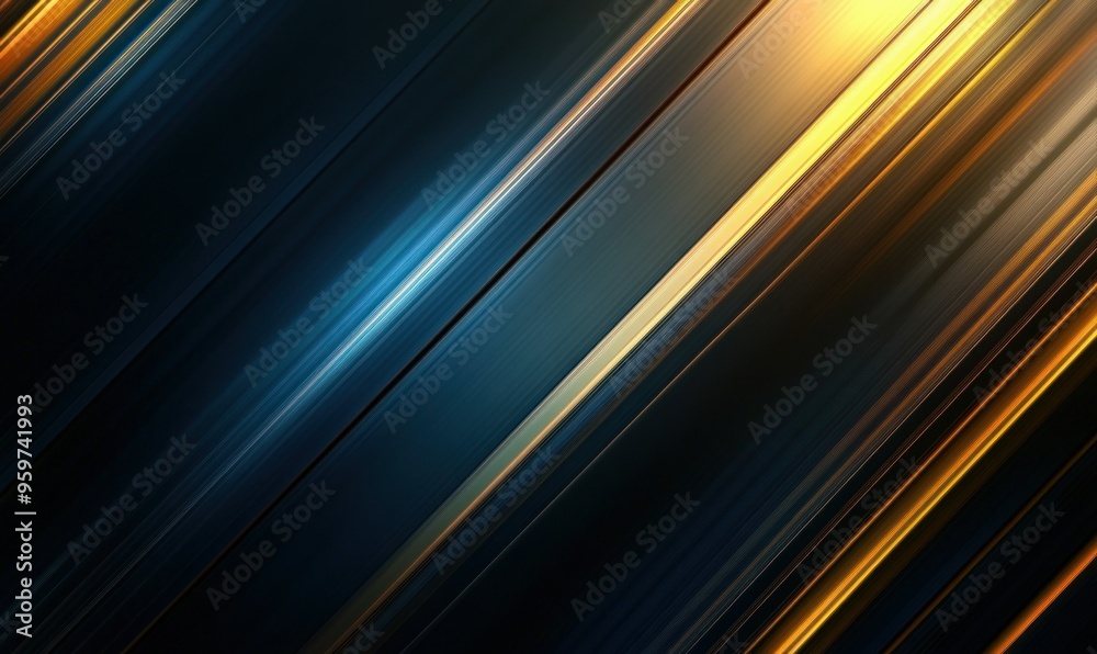 Luxury glowing diagonal lines with gold and blue light rays. Luxury glowing diagonal lines with gold and blue light rays.
