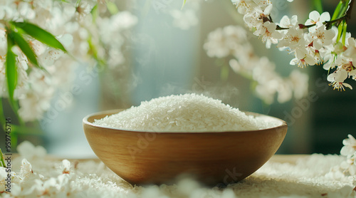 Rice with the fragrance of rice flowers photo