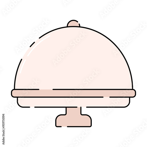 Food Cover Cloche Illustration