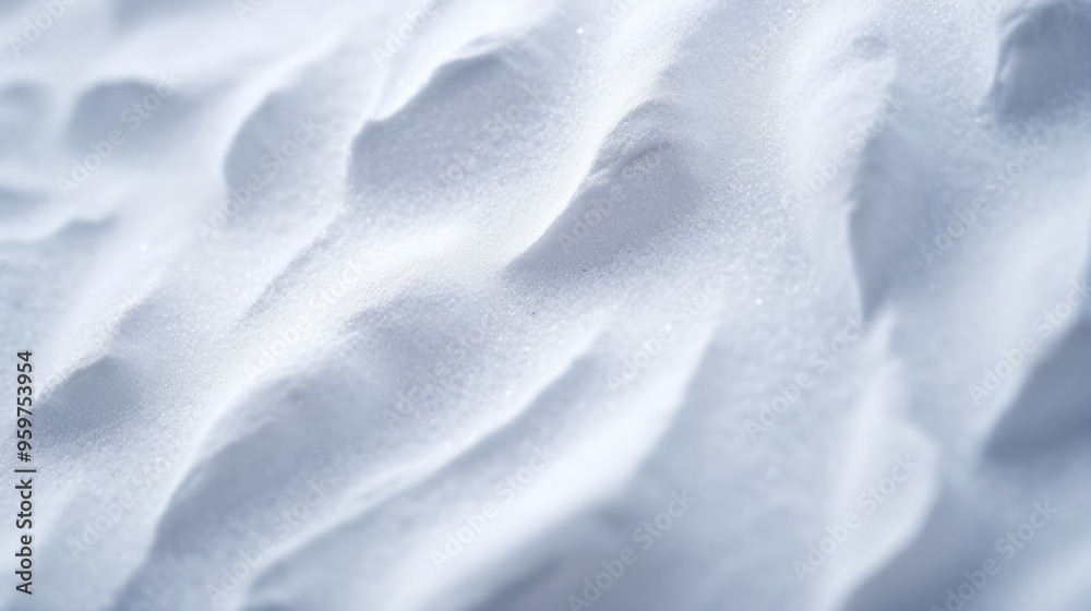 Close-Up of Snowy Surface with Gentle Ripples Close-Up of Snowy Surface with Gentle Ripples