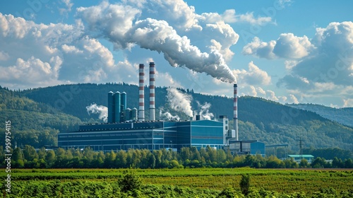 biomass power plant in the forest