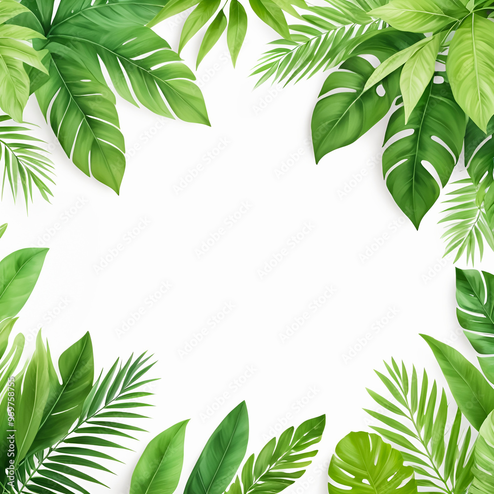 Fototapeta premium Tropical Leaf Frame