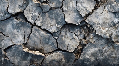 Close-up of cracked earth surface showing natural patterns and textures photo