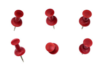 Set of paper pins on transparent background png file