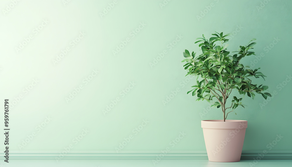 Fototapeta premium A single pastel color, such as mint green or lavender, providing a soothing and simple backdrop