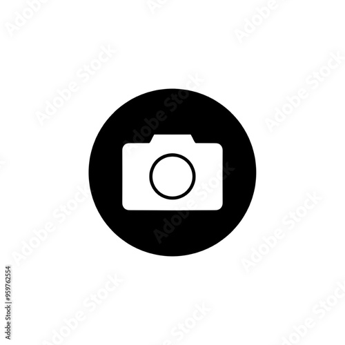 camera button icon vector illustration