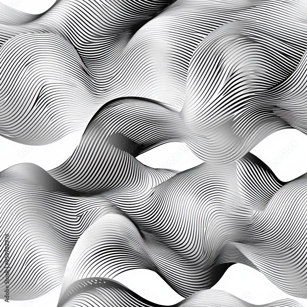seamless pattern of abstract wavy lines with smooth transitions seamless pattern of abstract wavy lines with smooth transitions