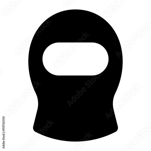 balaclava, mask, faceguard, hat, cap solid or glyph icon