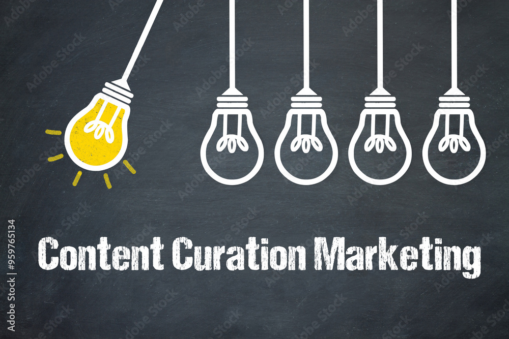 Fototapeta premium Content Curation Marketing 