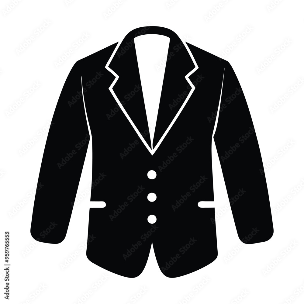 Blazer Silhouette vector illustration style design Blazer Silhouette vector illustration style design