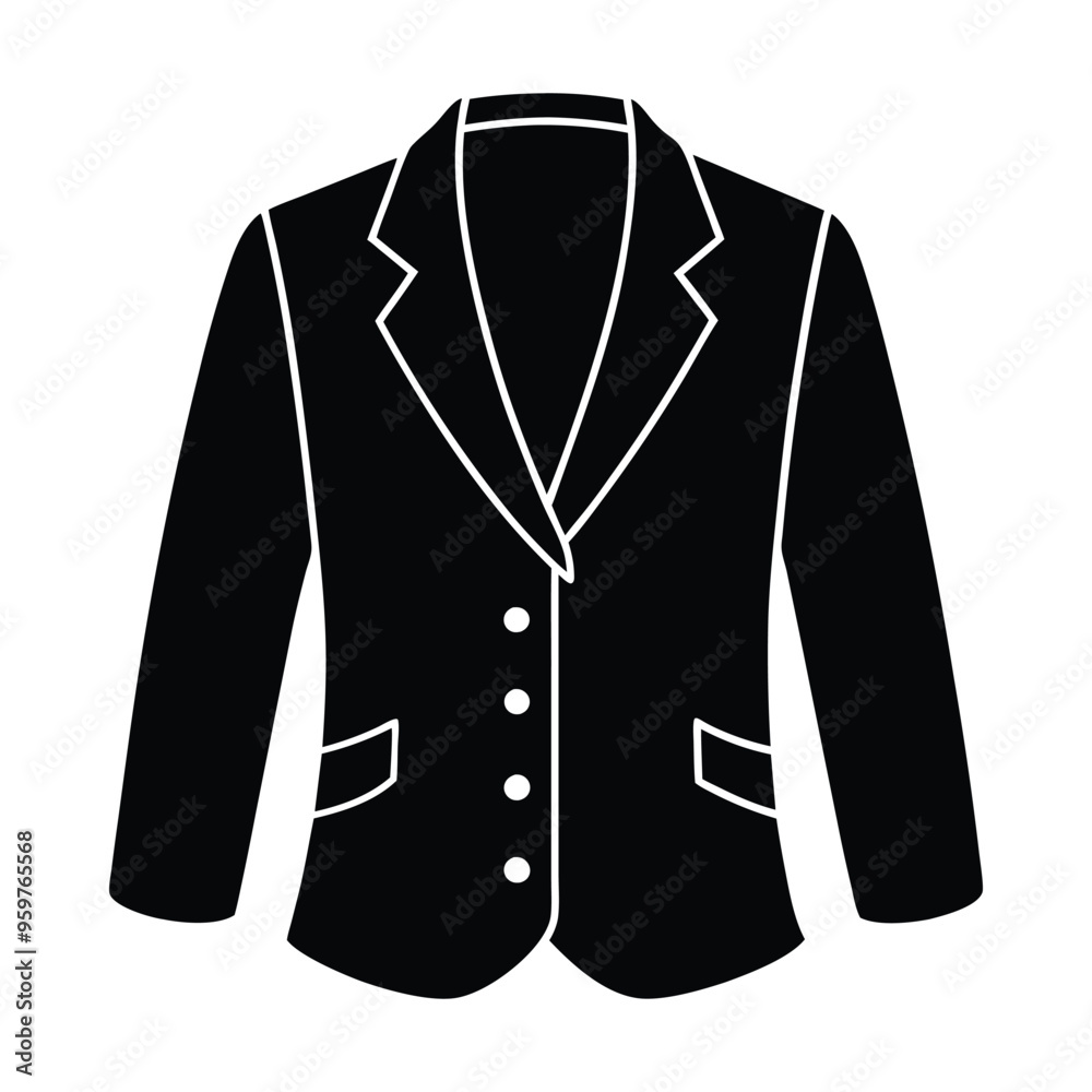Blazer Silhouette vector illustration style design Blazer Silhouette vector illustration style design