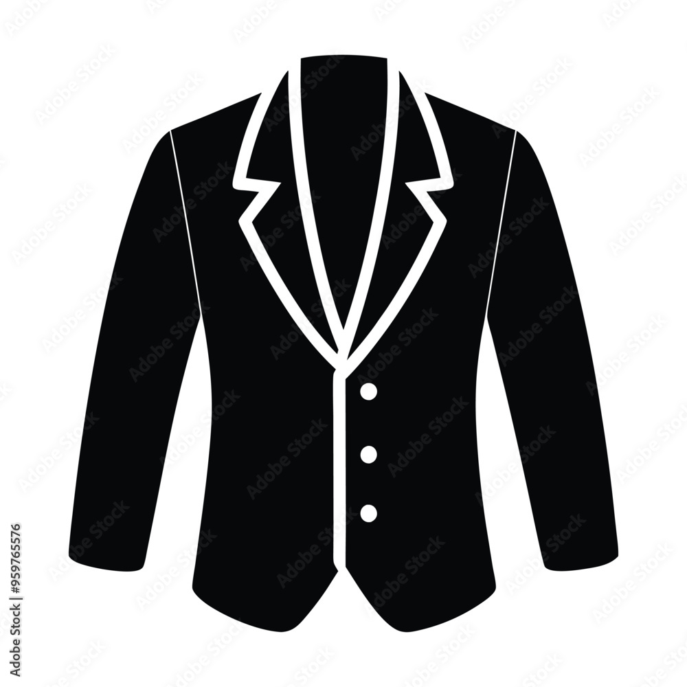 Blazer Silhouette vector illustration style design Blazer Silhouette vector illustration style design
