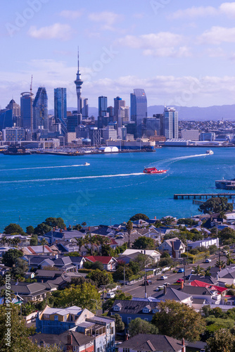 Devonport’s Waterfront with Auckland in the Distance photo