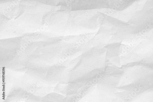 White recycled craft paper texture as background. Grey paper texture, Old vintage page or grunge vignette of old newspaper. Pattern rough art creased grunge letter. Hardboard with copy space for text.
