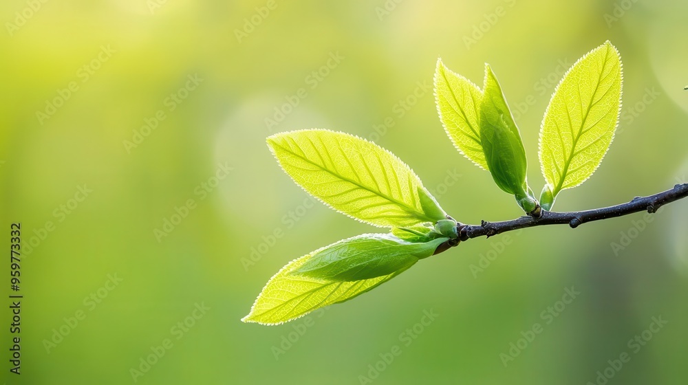 New leaves unfurling on a vibrant tree branch, symbolizing growth, renewal, and the start of something fresh, signifying new opportunities on the horizon. New leaves unfurling on a vibrant tree branch, symbolizing growth, renewal, and the start of something fresh, signifying new opportunities on the horizon.