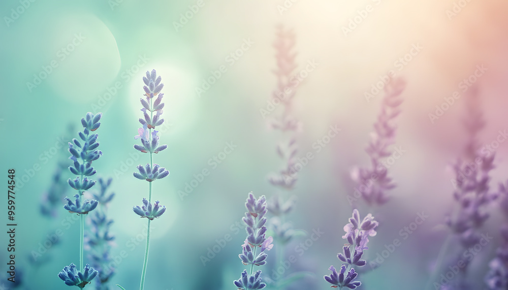 Obraz premium A single pastel color, such as mint green or lavender, providing a soothing and simple backdrop