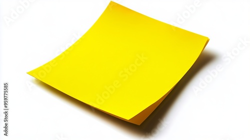 A yellow sticky note on a white background