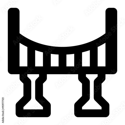 bridge, gate, suspension bridge, city, places outline icon
