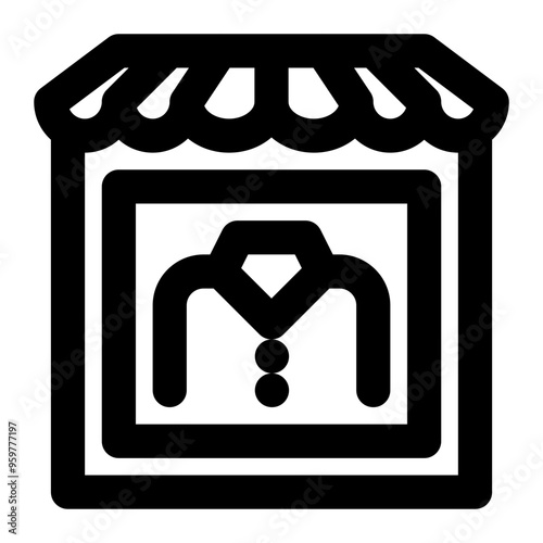 clothing store, shop, store, city, places outline icon