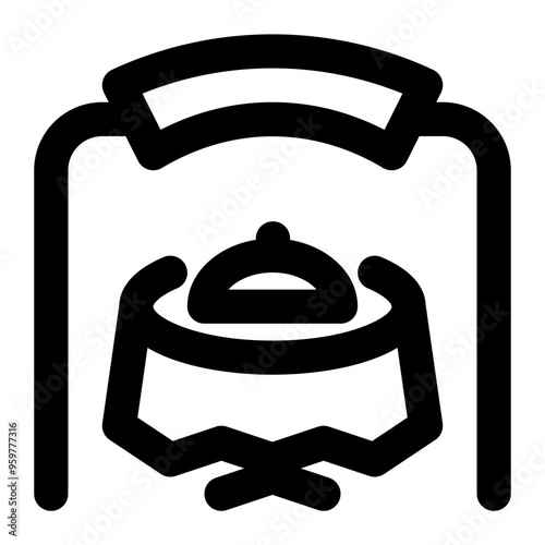 restaurant, bistro, cafe, places, city outline icon