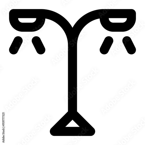 streetlights, lights, places, city, street lamp outline icon
