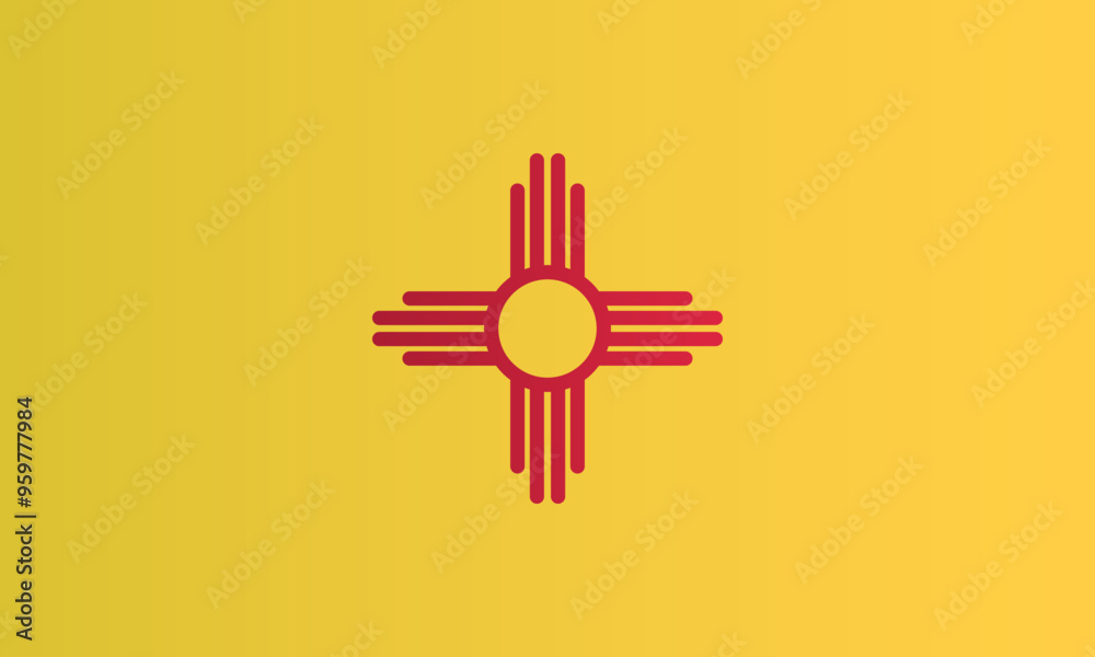 Fototapeta premium New Mexico State national flag. District Area identity
